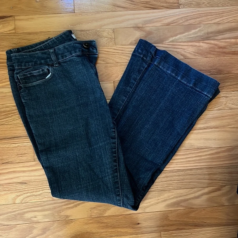 Mixit dark blue stone wash, wide Leg jeans
